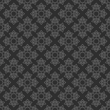 Seamless elegant damask pattern grey. 스톡 일러스트