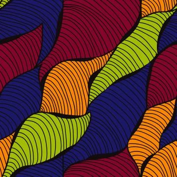 Seamless elegant seamless pattern with decorative waves, design element Stock Illustration