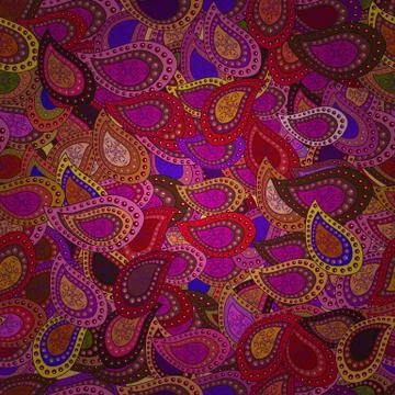 Seamless Elegant vector texture with floral elements. Doodles brown, magenta and Illustrazione stock