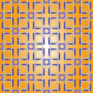 Seamless of the elements dark yellow background. Stock Illustration