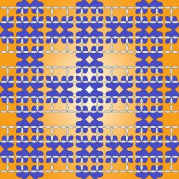 Seamless of the elements dark yellow background. Illustrazione stock