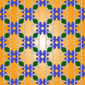 Seamless of the elements dark yellow background. Stock Illustration