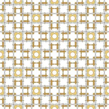 Seamless of the elements yellow gold and silver color Illustrazione stock