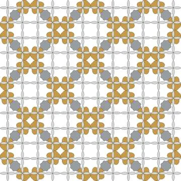 Seamless of the elements yellow gold and silver color Stock Illustration