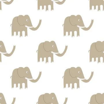 Seamless elephant pattern Stock Illustration