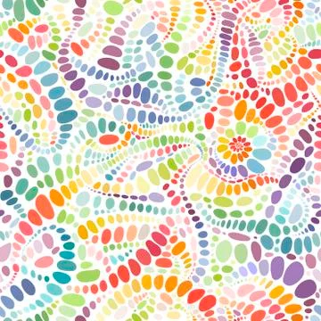 Seamless ellipse texture for your design. Endless pattern with dots shapes Stock Illustration