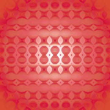 Seamless ellipses and diamond pattern red orange Stock Illustration