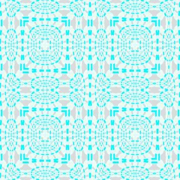 Seamless ellipses and squares pattern beige white turquoise Stock Illustration