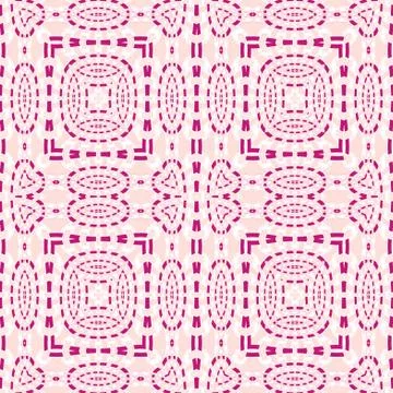 Seamless ellipses and squares pattern pink violet Stock Illustration