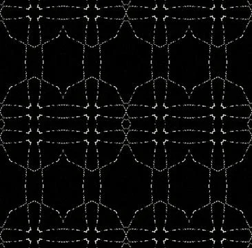 Seamless ellipses pattern black white Stock Illustration