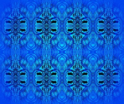 Seamless ellipses pattern blue turquoise Stock Illustration
