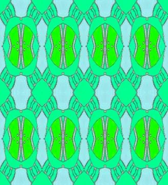 Seamless ellipses pattern green blue Stock Illustration