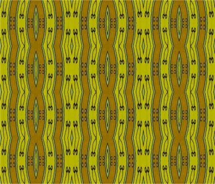 Seamless ellipses pattern green brown Stock Illustration