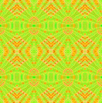 Seamless ellipses pattern green orange Stock Illustration