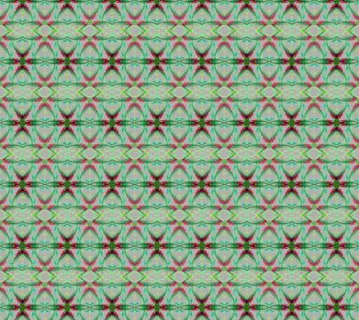 Seamless ellipses pattern green red Stock Illustration
