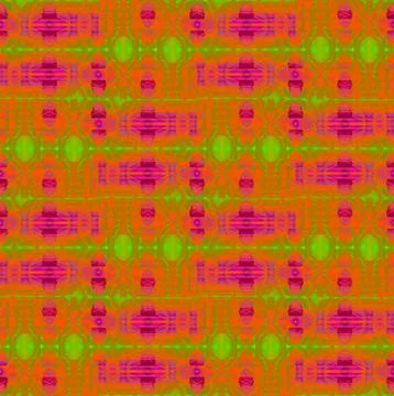 Seamless ellipses pattern orange green violet Stock Illustration