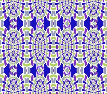 Seamless ellipses pattern purple blue green gray Stock Illustration