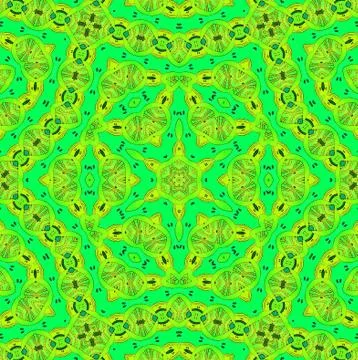 Seamless ellipses pattern yellow green Stock Illustration