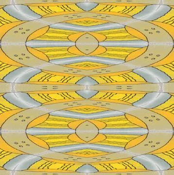 Seamless ellipses pattern yellow orange gray Stock Illustration