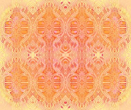 Seamless ellipses pattern yellow orange Stock Illustration