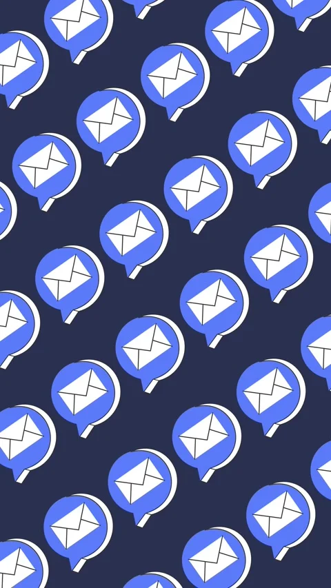 Seamless email and message notification pattern on a tile background animation. Stock-Footage 326980407