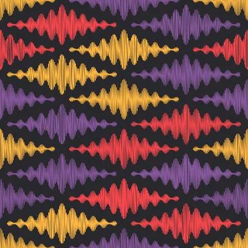 Seamless embroidered pattern. Vector illustration. Stock Illustration