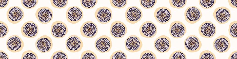 Seamless Embroidery Dot Vector Border Pattern. Modern Geometric Hand Drawn Illustrazione stock