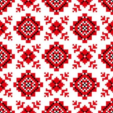 Seamless embroidery pattern Stock Illustration