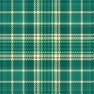 A seamless emerald green plaid pattern featuring a sophisticated woven fabric Stock Illustration
