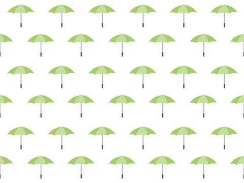 Seamless Emerald Umbrella Pattern Stock Illustration