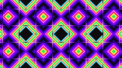 Seamless endless flow of multi-colored squares Stock Footage 194029464