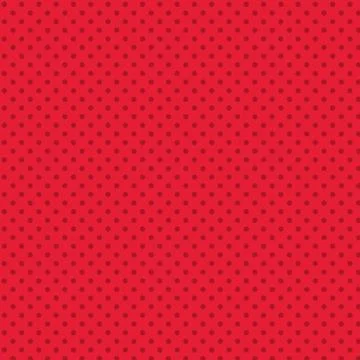 Seamless Endless Infinite Polka Dot Pattern against Solid Red Background Illustrazione stock