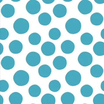 Seamless endless infinity pattern of geometric blue circle shapes. Drawing for Illustrazione stock