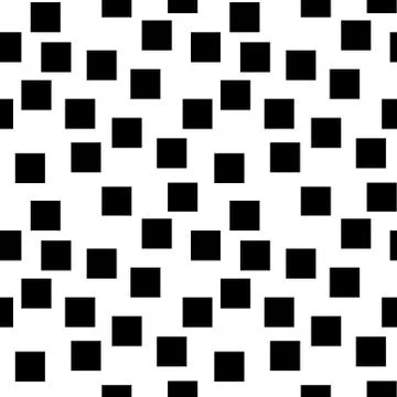 Seamless endless infinity pattern of geometric black square shapes. Drawing for 스톡 일러스트