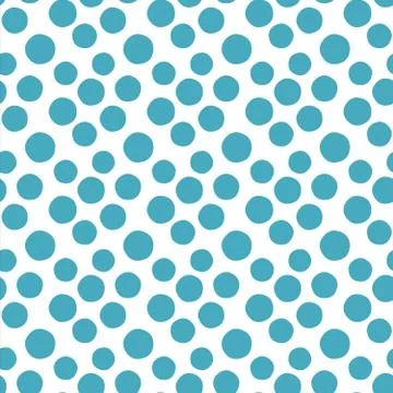 Seamless endless infinity pattern of geometric blue circle shapes. Drawing for Stock Illustration