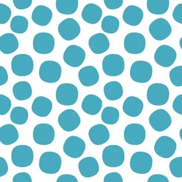Seamless endless infinity pattern of geometric blue circle shapes. Drawing for Stock Illustration