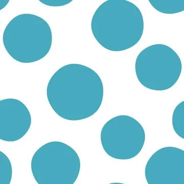 Seamless endless infinity pattern of geometric blue circle shapes. Drawing for Stock Illustration