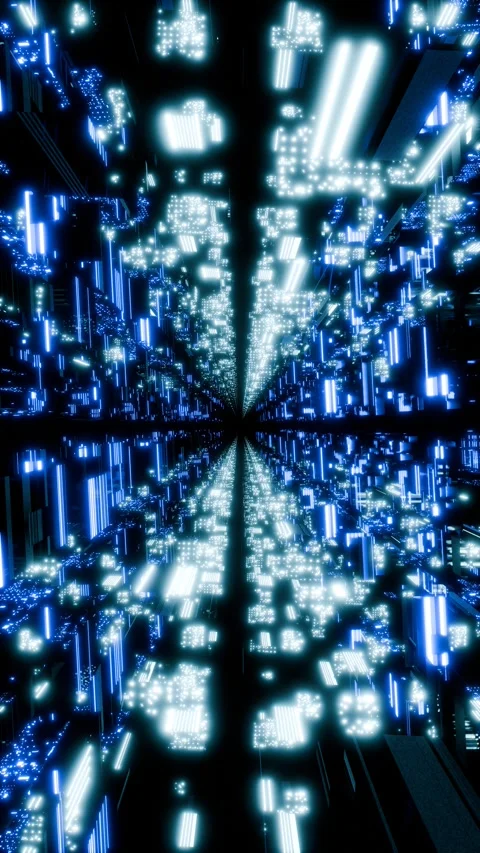 Seamless, endless looping animation of the rotational movement of shiny elements Video stock 305733046