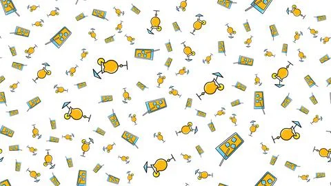 Seamless endless pattern of repeating glasses with tasty alcoholic cocktails  Illustrazione stock