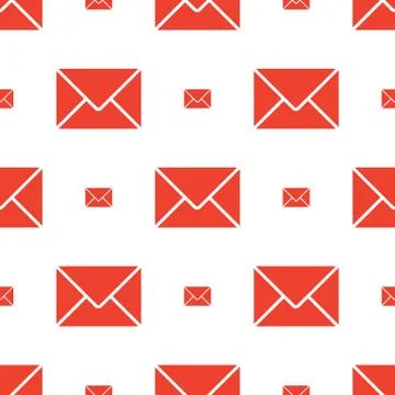Seamless envelope pattern Stock Illustration