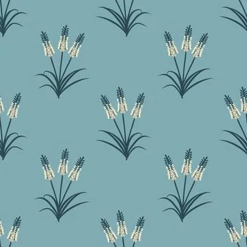 Seamless eremurus flowers Stock Illustration