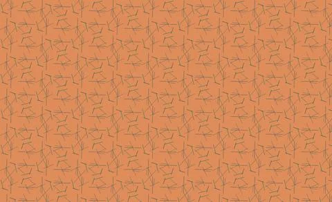 Seamless ethnic and geometric pattern for fabric, Textile ornament in an orange Stock Photos