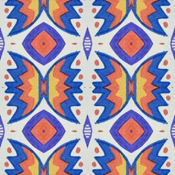 Seamless ethnic background. Geometric aztec pattern. Ilustración de archivo