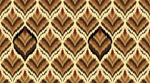 Seamless Ethnic Geometric Ikat Pattern in Earthy Brown Tones05 Stock Illustration