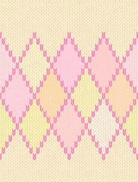 Seamless Ethnic Geometric Knitted Pattern Stock Illustration
