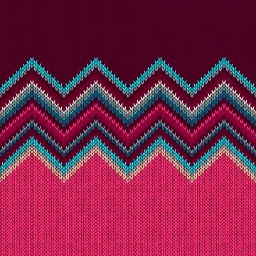 Seamless Ethnic Geometric Knitted Pattern Stock Illustration