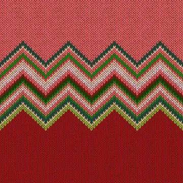 Seamless ethnic geometric knitted pattern Stock Illustration