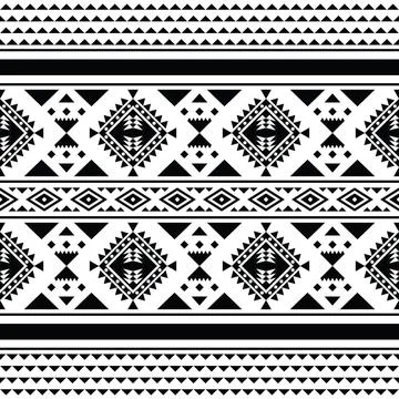 Seamless ethnic pattern in Aztec and Navajo style. Stock Illustration