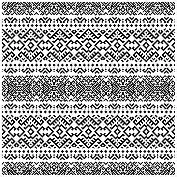 Seamless ethnic pattern in black and white color. Aztec tribal navajo native Illustrazione stock