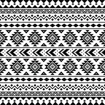 Seamless ethnic pattern in Native American. Geometric pattern with tribal style. Stock Illustration